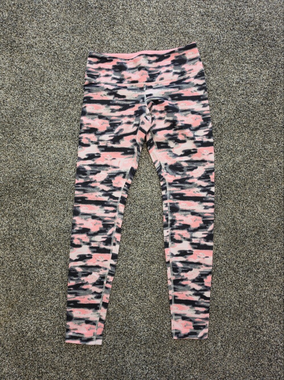 Lululemon Pink And Black Camo Leggings